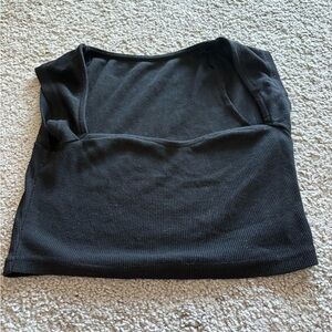 Amazon Black Ribbed Women's Top